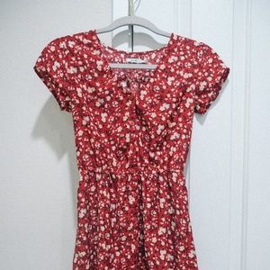 UO Kimchi Blue Silky Sabrina Shirtdress